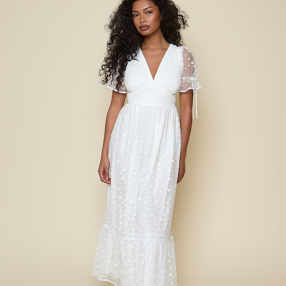 paloma white babydoll midi dress Paloma Dress