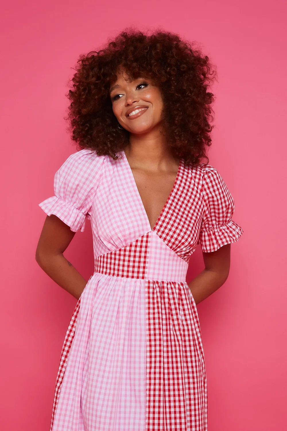 Tilda Dress Pink and Red Molby The Label